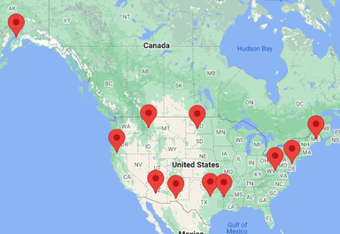 M2M National map